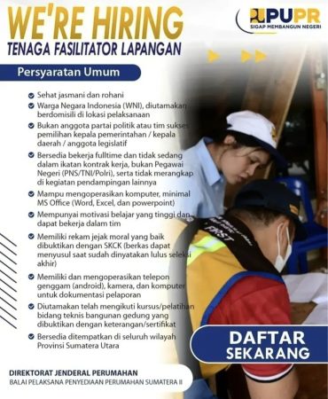 LOWONGAN KERJA BUMN KEMENTERIAN PUPR SUMUT