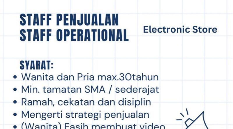 Lowongan Kerja SMA SMK Medan Terbaru Mei 2025