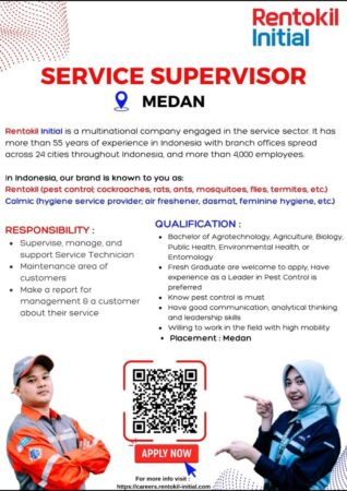 Lowongan Kerja Medan: Service Supervisor – Rentokil Initial
