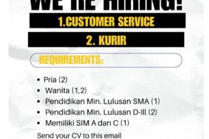 Lowongan Kerja Medan Agustus 2025 – PT Tiga Tiga Medan Buka Customer Service & Kurir